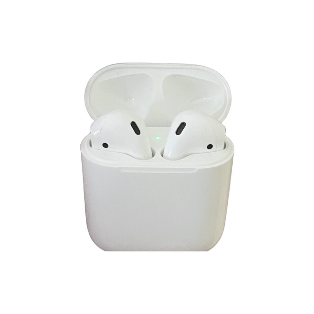 Apple AirPods 2nd Generation A2032 white preowned with black case